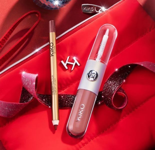 Подарунковий набір Kiko Milano Snow-Kissed Holiday My Perfect Combo Lips Gift Set 01 Cinnamon star 000374 фото