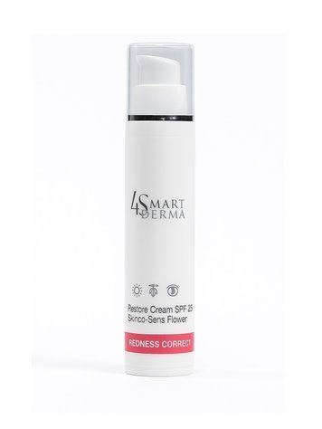 Зміцнюючий денний крем для чутливої та куперозної шкіри SPF 20 Smart4Derma Redness Correct RESTORE CREAM SPF 20 SKINO-SENS FLOWER 000283 фото