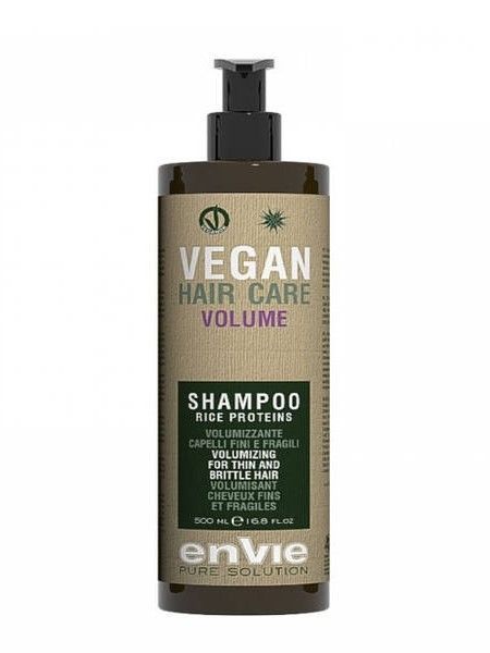 Шампунь Envie Vegan Volume Shampoo Rice Proteins для об'єму тонкого і ламкого волосся з протеїнами рису 000058 фото