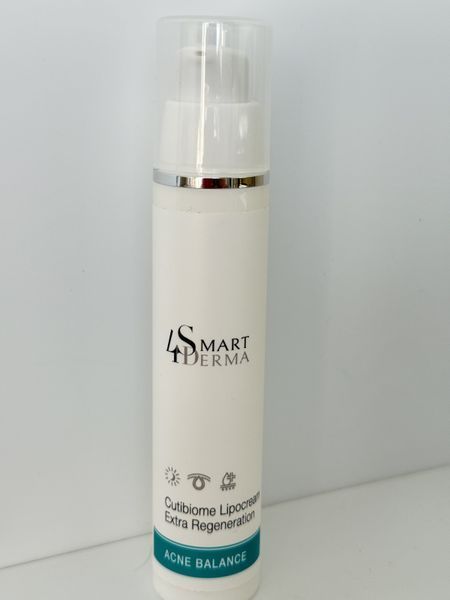 Нічний ліпосомальний крем &laquo;Кутибіом&raquo; Smart4Derma Acne Balance Cutibiome Lipocream Extra Regeneration 000259 фото